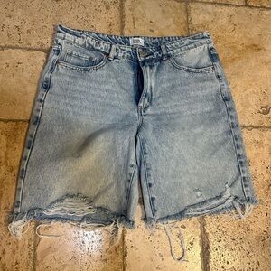 Denim Distressed Women's Bermuda Shorts